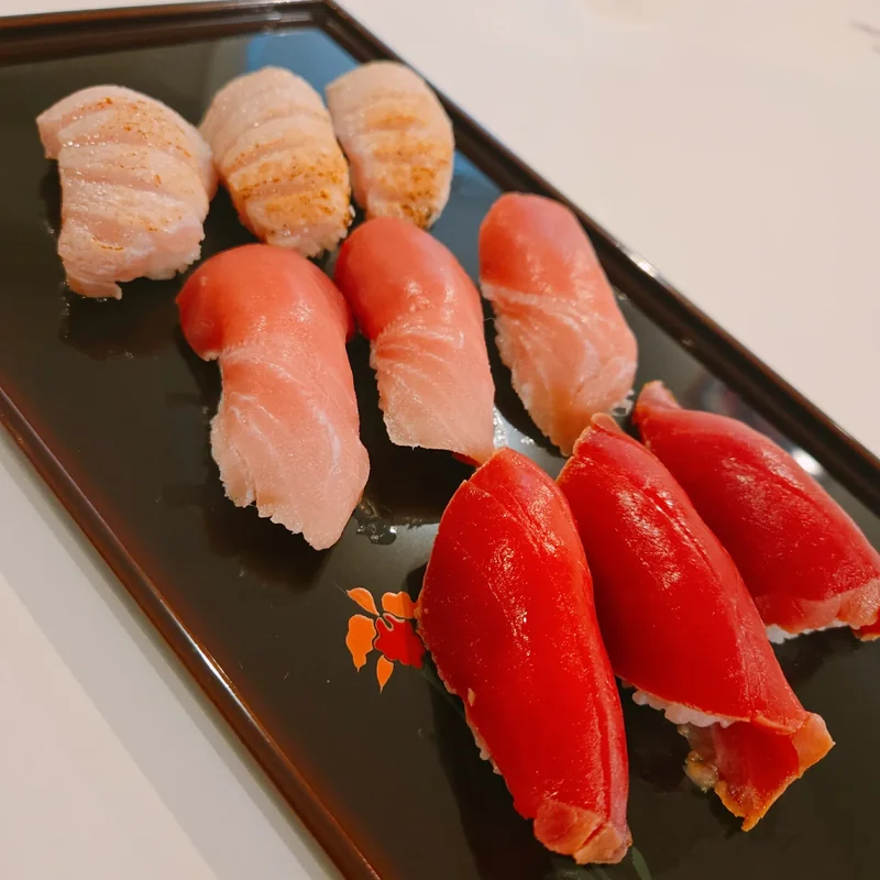 Finished nigiri and Temaki hand rolls — home sushi