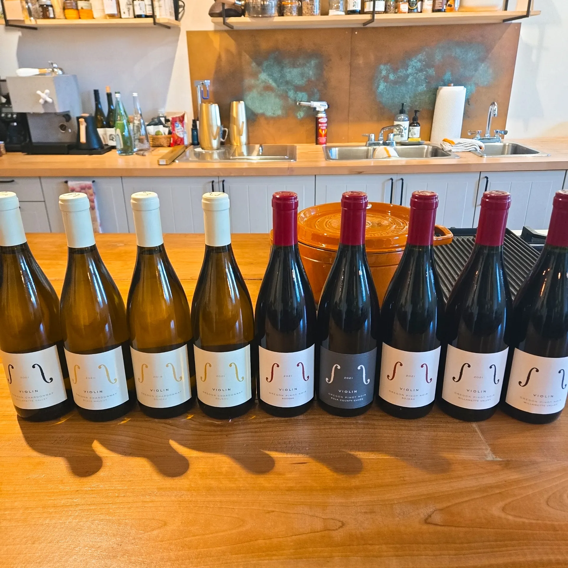 Violin Wine Oregon bottles at Rice Market DC